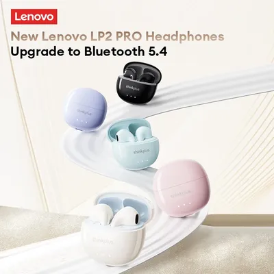 Neue Lenovo LP2 Pro TWS Bluetooth V5.4 Drahtlose Kopfhörer 24H Lange Akkulaufzeit Gaming Headset Sport HIFI Stereo Sound Kopfhörer