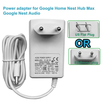 24V Netzteiladapter für Google Home Nest Hub Max Google Nest Audio Ladegerät Netzkabel für Google Nest Hub Max Nest Audio
