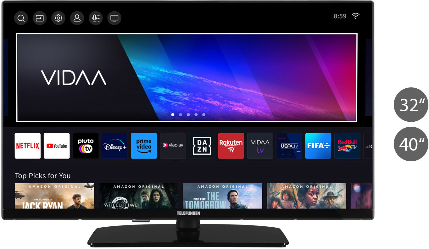 TELEFUNKEN Fernseher »QFVP750S QLED VIDAA« Smart TV