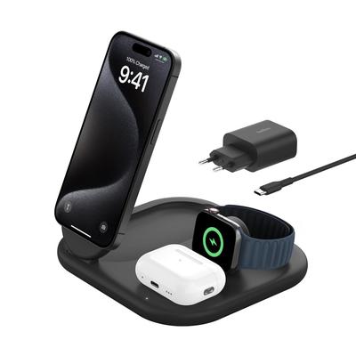 Belkin BoostCharge 3-in-1 Ladestation Qi2 15W, MagSafe