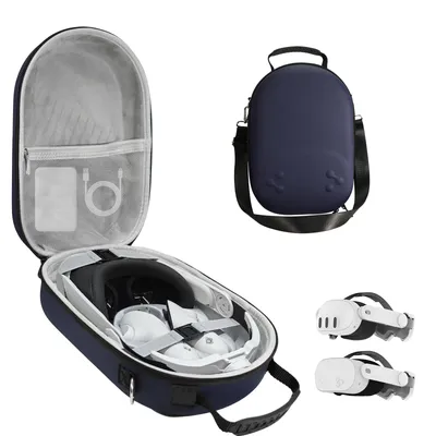 Für Meta Quest 3/3s Standard/Elite Strap kompatibles Gehäuse, harte Trage tasche für Quest3 VR Gaming Headset mit Elite Strap, Trav