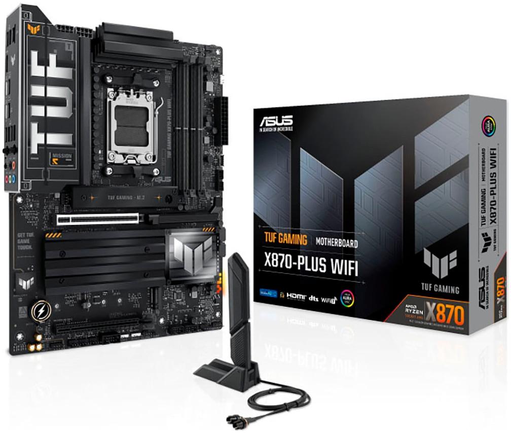 ASUS Mainboard "TUF GAMING X870-PLUS WIFI", schwarz, B:35,7cm H:7cm T:27,3cm, Mainboards