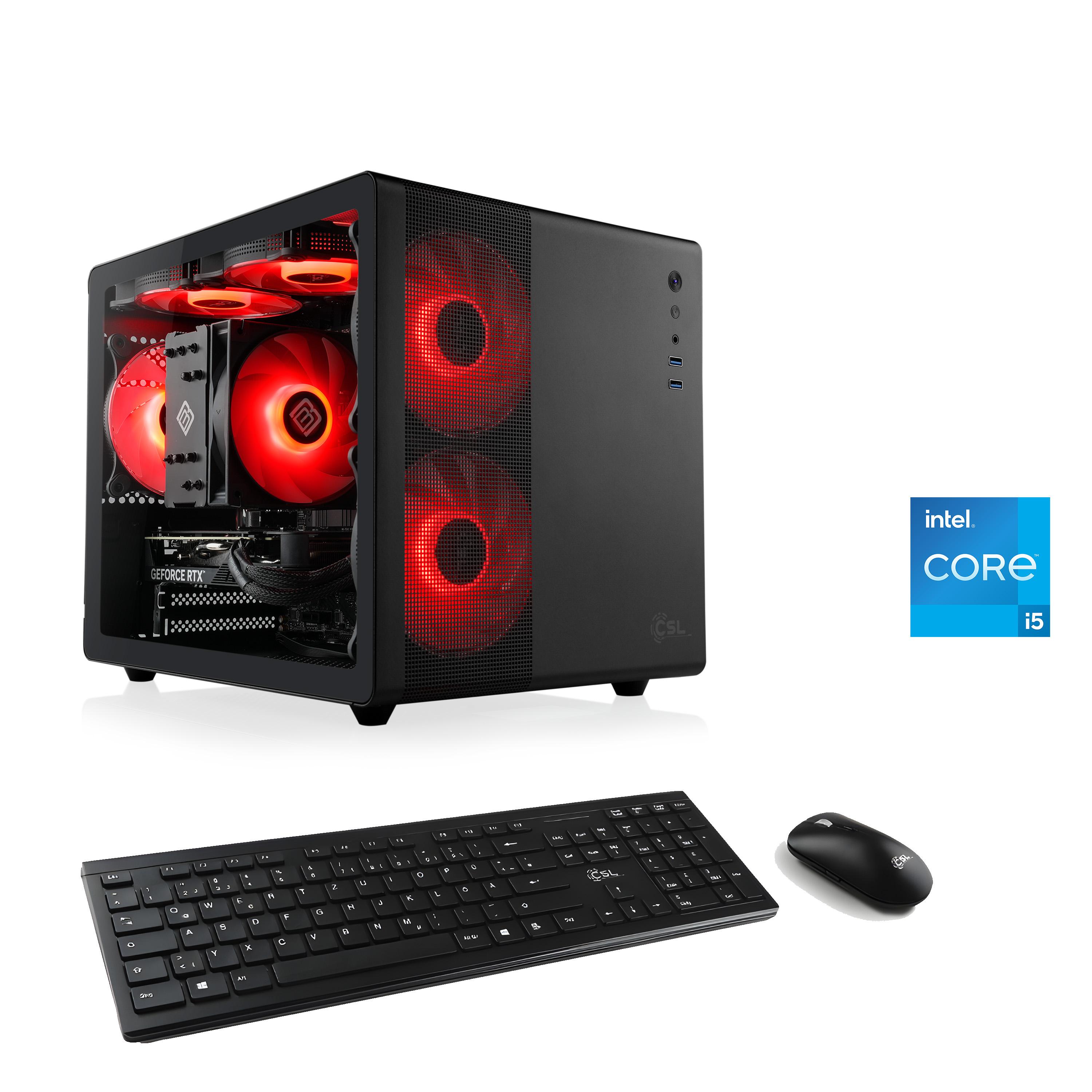 CSL PC "Cube V24131", schwarz, Microsoft Windows 11 Home (64 Bit), 16 GB RAM 500 GB SSD, Desktop-PCs, PC