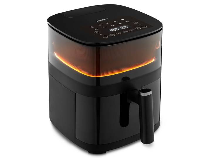 MEDION Heißluftfritteuse X10 XL (MD 11780), 5 L, 10 Automatikprogramme, Wassersprayfunktion , schwarz, B:27cm H:31,5cm T:31cm, Fritteusen, Temperatur einstellbar 80 - 230 C, ILAG Beschichtung, Timer