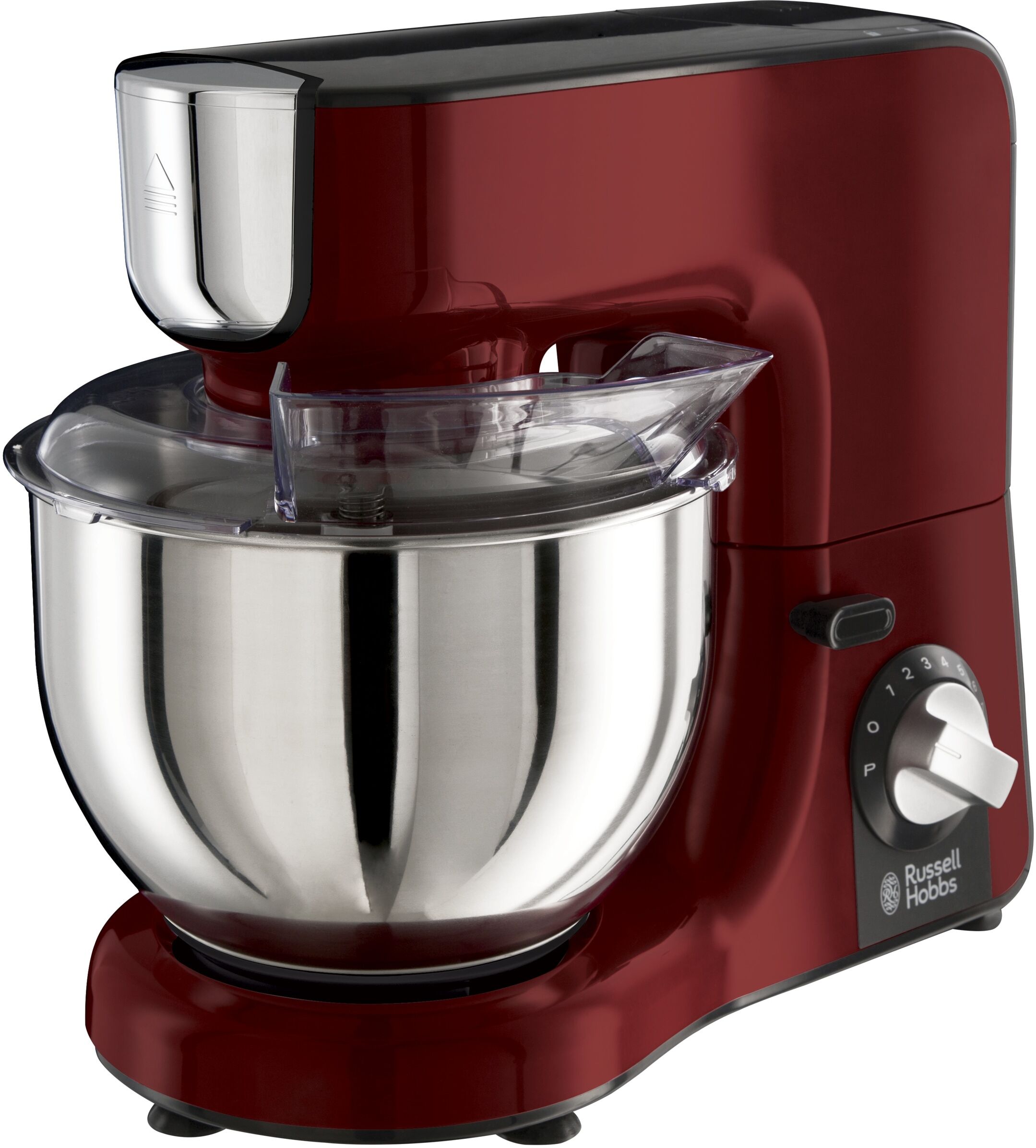 RUSSELL HOBBS Küchenmaschine "23480-56 Multi Desire Rot", schwarz (rot, schwarz), B:42cm H:53cm T:29cm, Küchenmaschinen, Knetmaschine, Standmixer/Zerkleinerer, 3 Rührwerkzeuge, Küchenmaschine