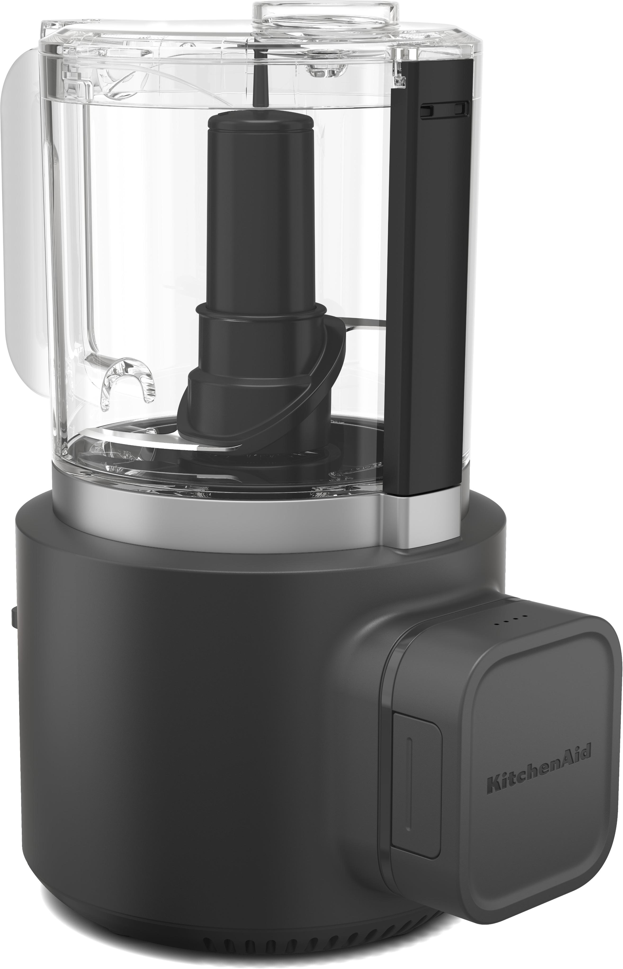 KITCHENAID Zerkleinerer "5KFCR531BM", schwarz (matt schwarz), B:14,5cm H:26,55cm T:18,39cm, Zerkleinerer, mit Akku