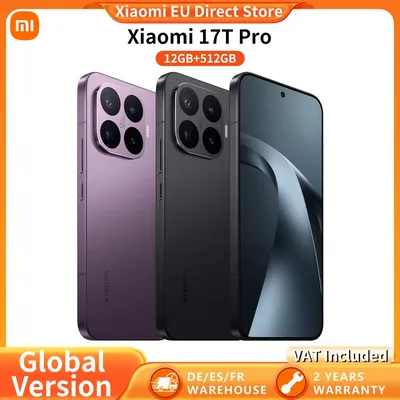 Globale Version Xiaomi 17T Pro Smartphone 5G 6,83 Zoll AMOLED-Display 144Hz Display 100W Hypercharge 7000mAh Leica 5x Teleobjektiv Leica Live Moment MediaTek Dimensity 9500