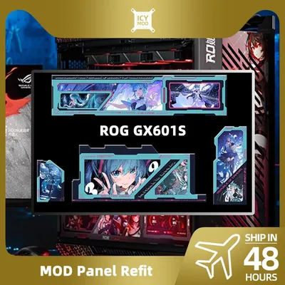 4PCS ROG Helios GX601S UV RGB Panels Reaktive Anime Gamer Mod Custom ARGB Innen Beleuchtung Kit für Gaming PC 2026 neue Ankunft