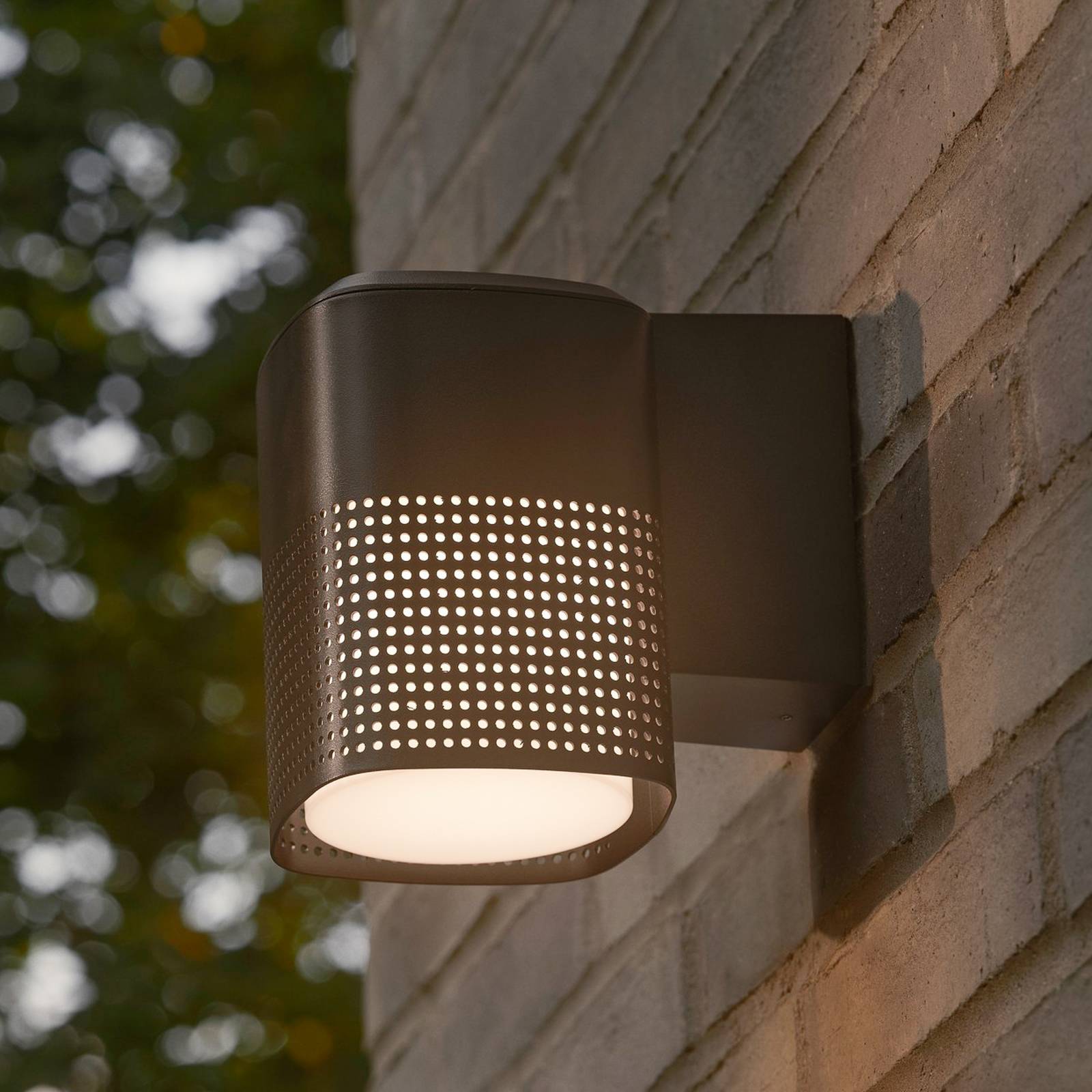 Nordlux Außenwandleuchte Sidara, dimmbar, schwarz, Aluminium, Modern, Wandleuchte außen