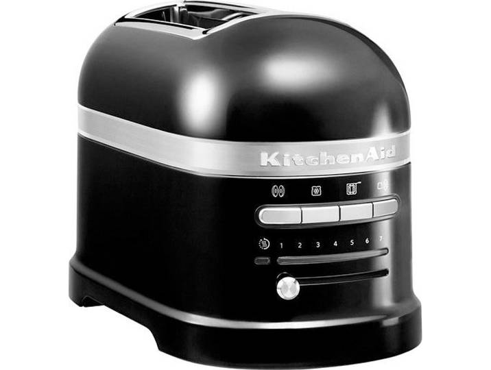 KITCHENAID Toaster Artisan 5KMT2204EOB ONYX BLACK , schwarz (onyx schwarz), B:18cm H:22,5cm T:33cm, Toaster, mit Sandwichzange