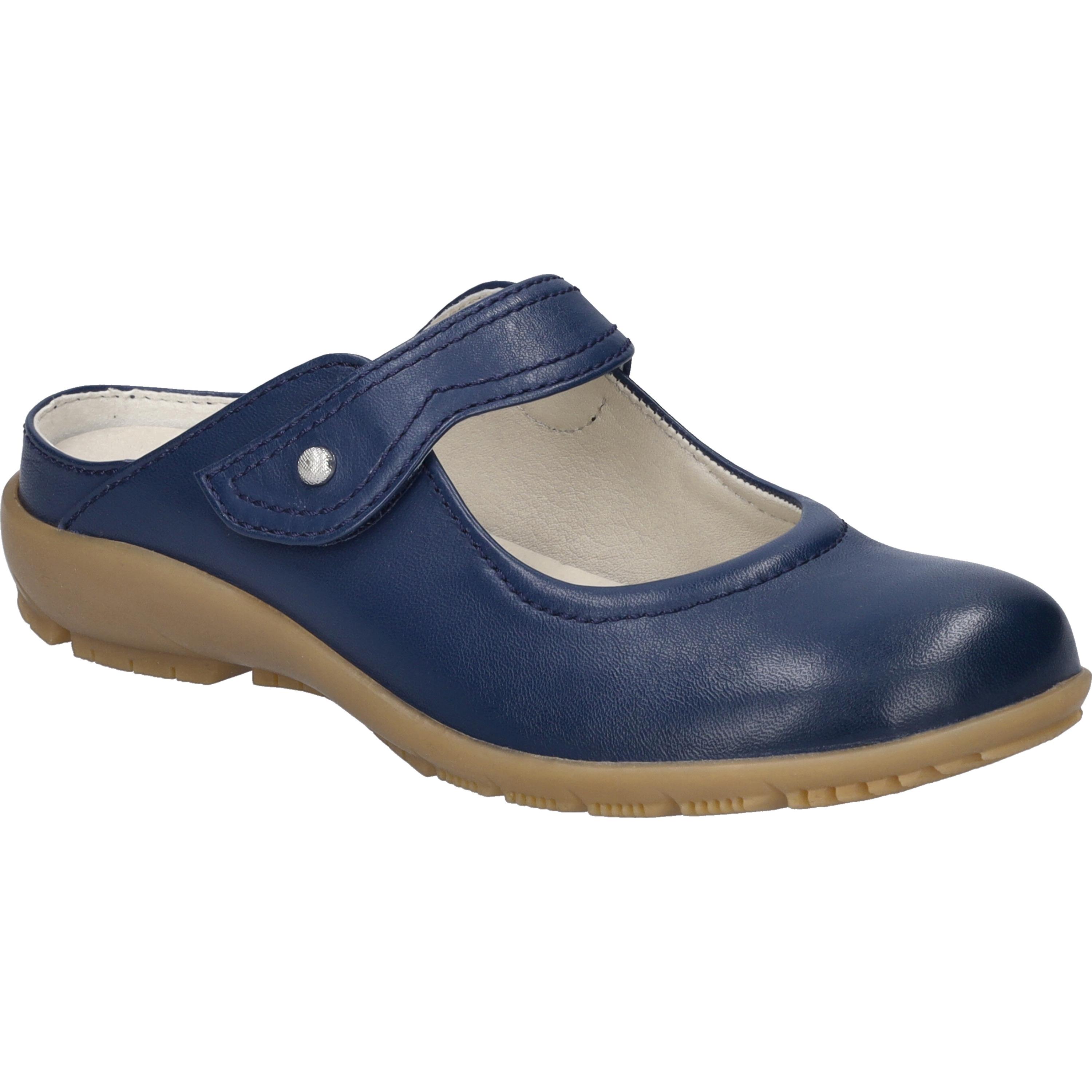 Slipper JOSEF SEIBEL "Charlotte 04, jeans", Damen, Gr. 39, blau (jeans), Obermaterial: 100% Rindsleder Leather cow., Schuhe Slipper