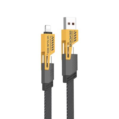 MobileKing 4in1 Nylon Schnell-Ladekabel 1,5 m - USB-A zu USB-C, iPhone