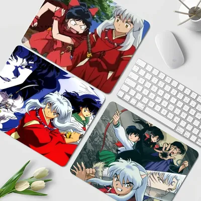Inuyasha Gummi kleine Gaming Mauspad Gamer Schreibtisch matte Tastatur Pad Dekoration Mauspad für Teen Mädchen Schlafzimmer