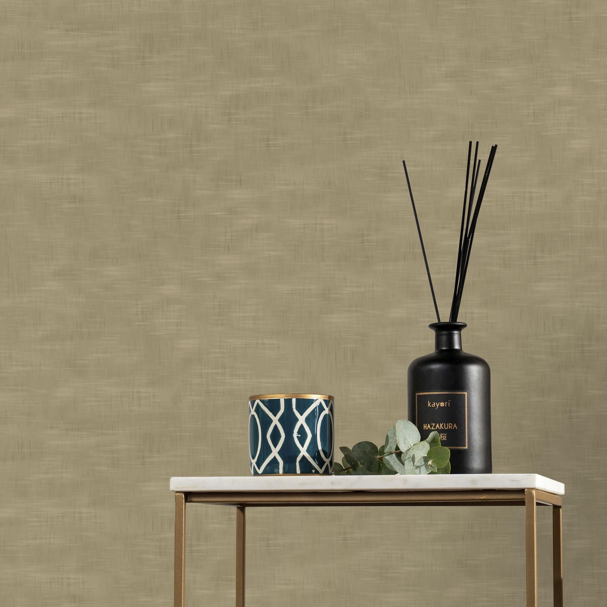 Vliestapete KAYORI "Taro", gold, B:0,52m L:10m, Vlies, Tapeten, 10mx52cm (ca. 5m2)