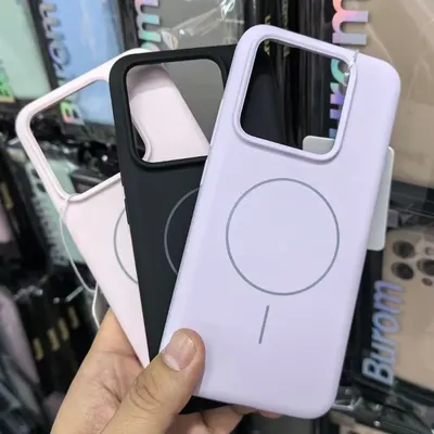 Buntes flüssiges Silikon für Magsafe Wireless Charger, magnetische Hülle für Xiaomi 15 14 Pro 15 Pro, stoßfeste Softcover