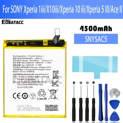 100 % neuer Original-Akku SNYSAC5 für Sony Xperia 1iii/Xperia 1/X10iii/Xperia 10 iii/Xperia 5 III/Ace II Akku + kostenlose Tools