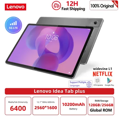 Global ROM Lenovo Idea Tab Plus 5G LTE Tablet 12,1 Zoll 2,5K Bildschirm MediaTek Dimensity 6400 256GB ROM 10200mAh L1 Android Tablets