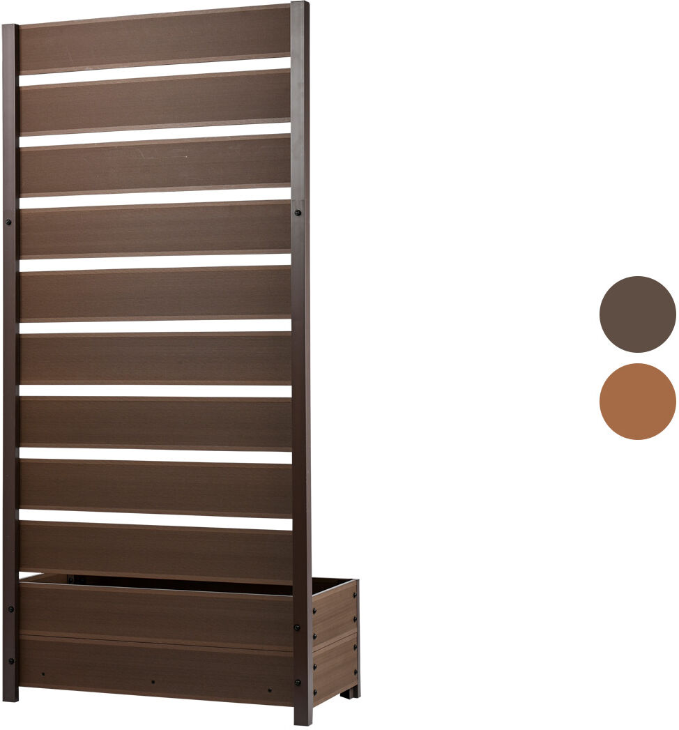 DOBAR WPC Pflanzkasten mit Rankgitter, L 72 x B 33 x H 150 cm