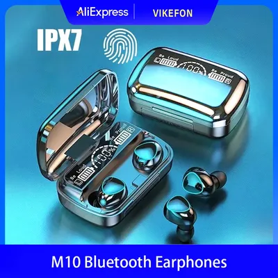 M10 Bluetooth Kopfhörer Handfree LED Display Kopfhörer Bluetooth HiFi Stereo Musik Drahtlose Ohrhörer Wasserdichte Gaming Headset