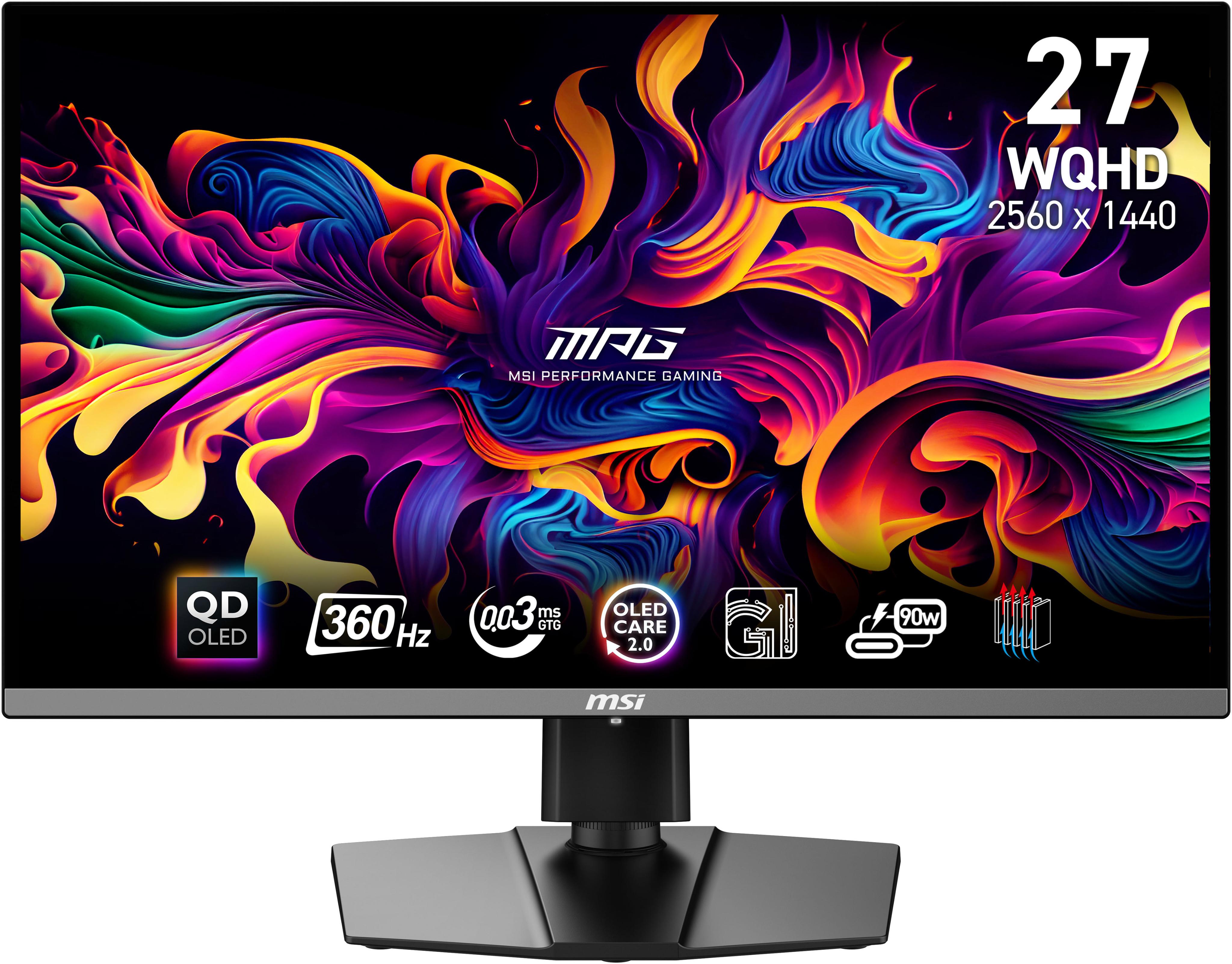 MSI Gaming-Monitor "MPG 271QRX QD-OLED", Energieeffizienz: G (A-G), schwarz, B:61cm H:35,6cm T:6,9cm, Monitore