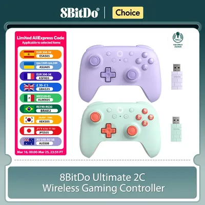 8BitDo Ultimate 2C Wireless Gaming Controller für PC, Windows 10, 11, Steam Deck, Raspberry Pi, Android Gamepad Zubehör