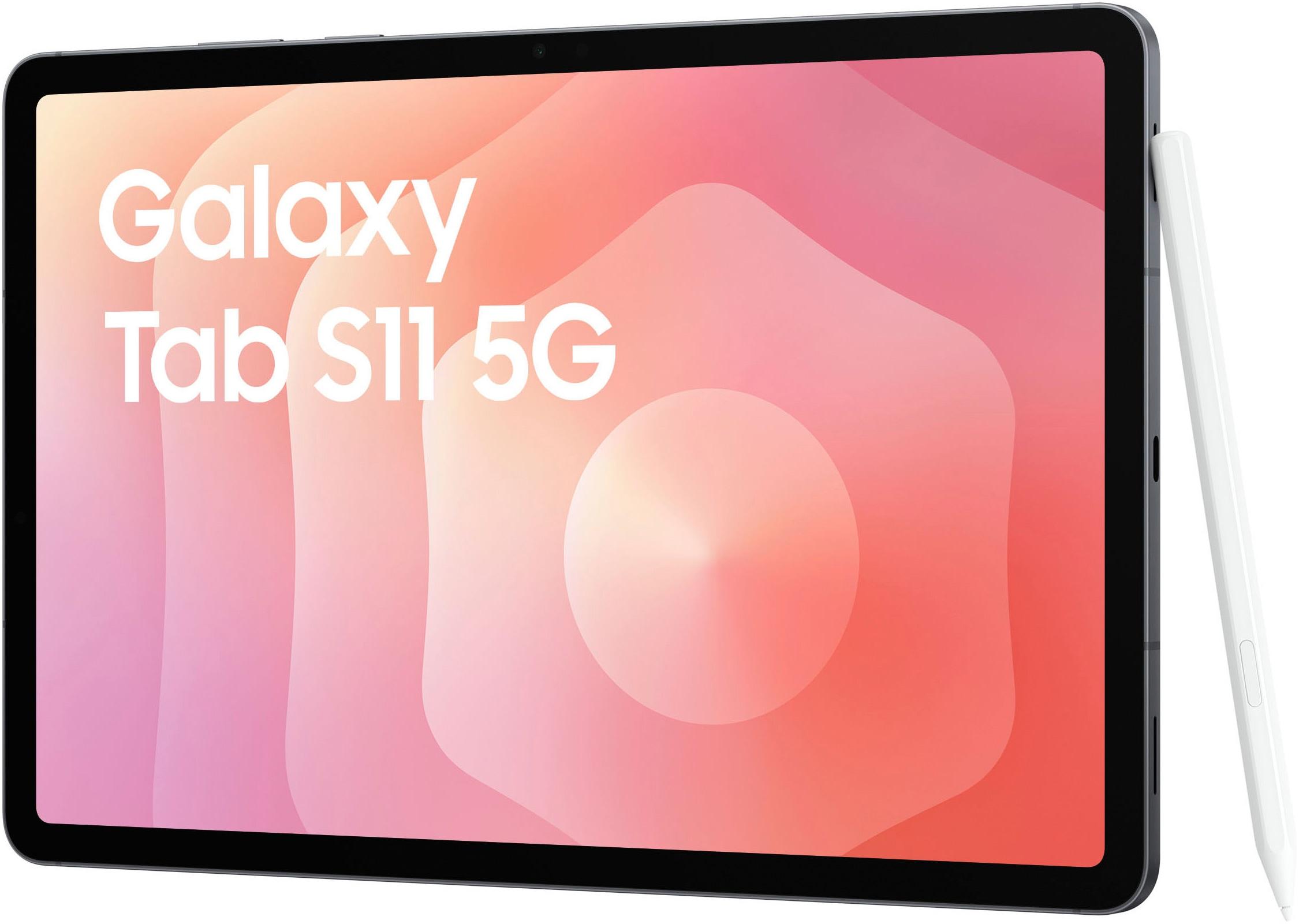 SAMSUNG Tablet "Galaxy Tab S11", Energieeffizienz: G (A-G), grau, 128 GB,mit eSIM, Tablets_EBookReader