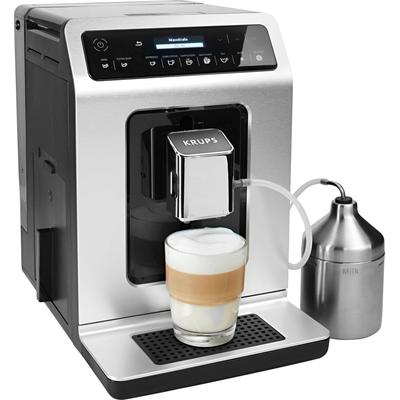 KRUPS Kaffeevollautomat "EA891D Evidence", grau (metal), B:24cm H:36,3cm T:37,2cm, Kaffeevollautomaten, 12 Kaffee- und 3 Tee-Variationen, OLED-Display und Touchscreen, Kaffeevollautomat