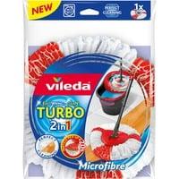 Turbo 2in1 Wischkopf, Bodenwischer weiß/rot, für Wischmop EasyWring & Clean