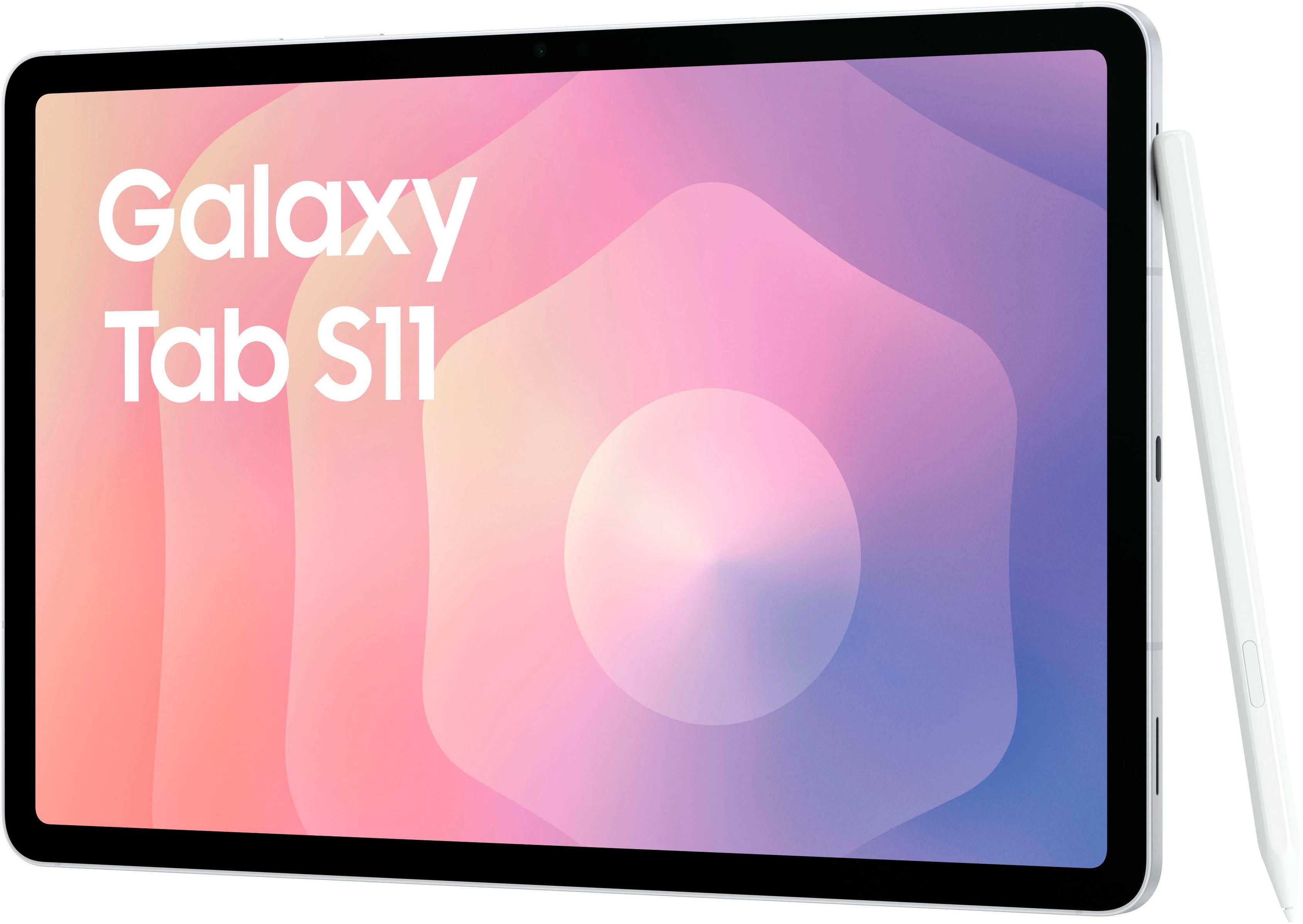 SAMSUNG Tablet "Galaxy Tab S11", Energieeffizienz: G (A-G), silber, 128 GB, ohne eSIM, Tablets_EBookReader