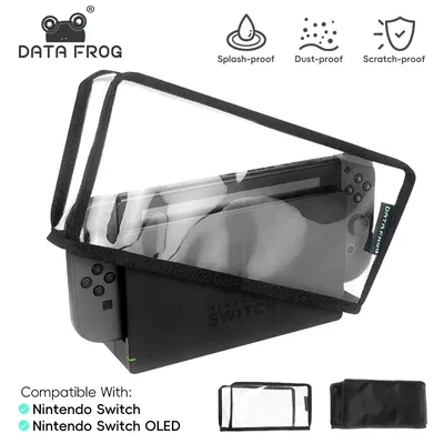 DATA FROG Staubschutz für Nintendo Switch OLED TV Dock, Transparente Schutzhülle für Nintendo Switch, Staubschutzabdeckung