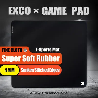 EXCO Esports Gaming Mauspad, großes Ultral-Mikrofasertuch, rutschfeste X-Soft-Gummiunterseite, flache genähte Kante für FPS CSGO VALORANT