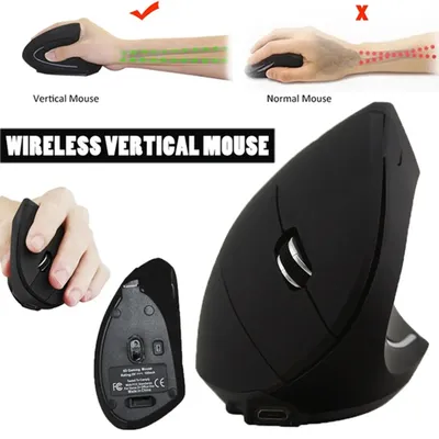 Drahtlose Vertikale Maus 2,4G Drahtlose Computer Gaming Mäuse Ergonomische Vertikale Maus USB Optische DPI Maus Für Laptop PC Desktop