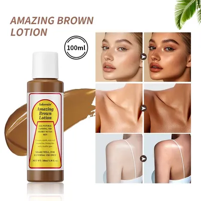 Bräunungs-Körperlotion, langanhaltend, wasserfest, schweißfest, Bräunungs-Booster-Lotion, nicht fettig, natürliche Selbstbräuner-Lotion, Make-up