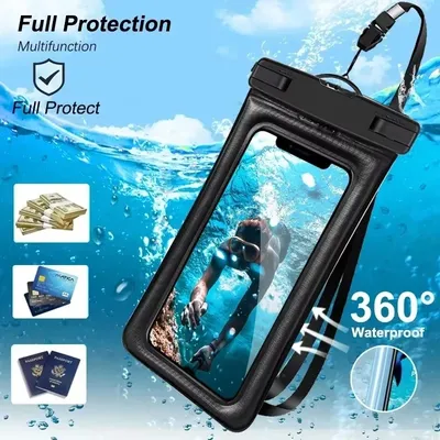 IP68 Universelle schwimmfähige wasserdichte Handyhülle für iPhone 16 15 Huawei Xiaomi Handys Schutzhülle Schwimmzubehör