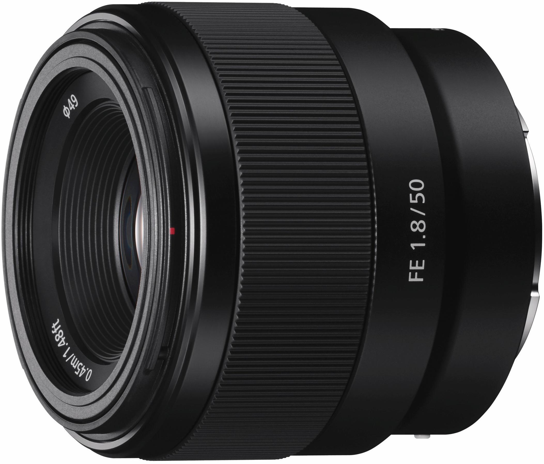 SONY Objektiv "SEL-50F18F E-Mount Vollformat", schwarz, Ø:6,86cm, Objektive, FE 50mm F1.8 Vollformat E-Mount (APS-C-kompatibel mit 75mm)