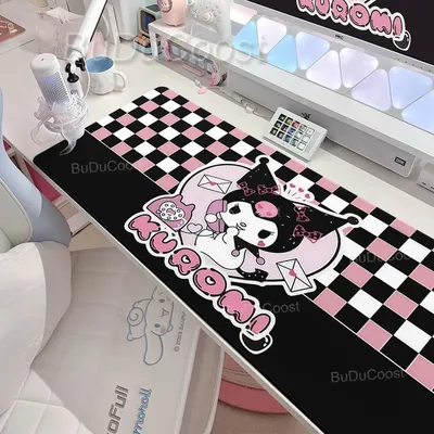 Spielmatte Kuromi XXL Mauspad Übergroßes Niedliches Cartoon-Mädchen Schreibtischunterlage Büro Computer Tastatur Desktop Gaming PC Tastatur Mauspad