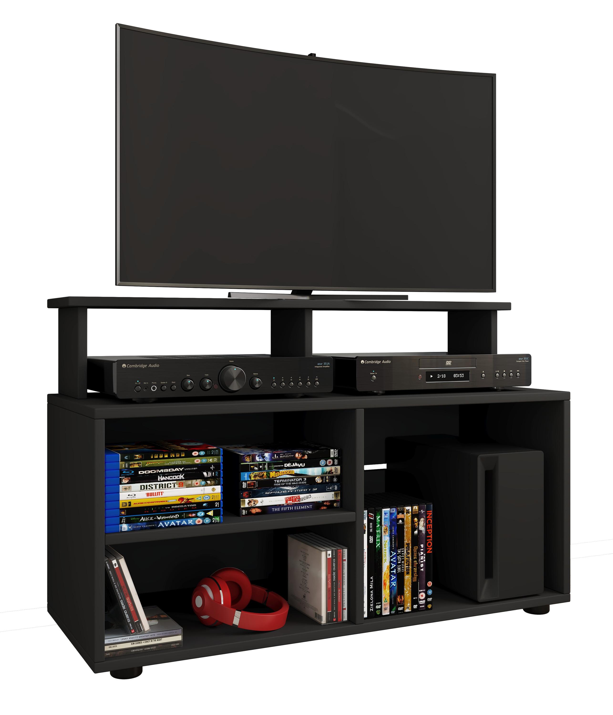 Wohnzimmertisch VCM "TV Lowboard Fernsehschrank Konsole Balansia", schwarz, B:90cm T:36cm, Sideboards, TV-Board