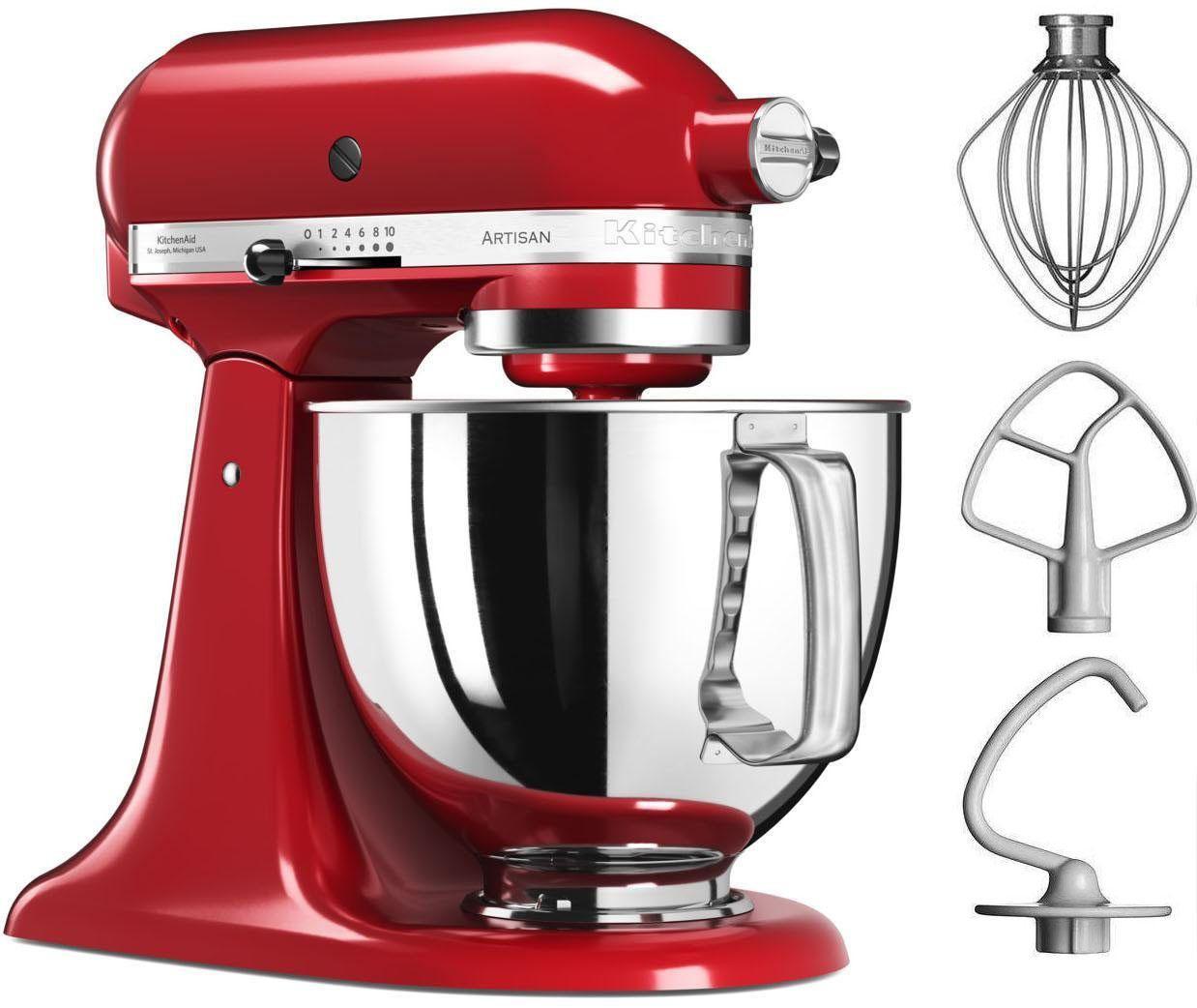 KITCHENAID Küchenmaschine "5KSM125EER", rot (empire rot), B:24cm H:36cm T:37cm, Küchenmaschinen, Küchenmaschine