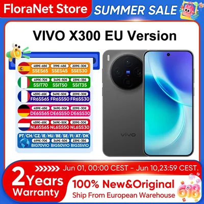 VIVO X300 5G Smartphone Globale Version MediaTek Dimensity 9500 5360 mAh 90 W FastCharging 6,31″ AMOLED eSIM 200 MP NFC