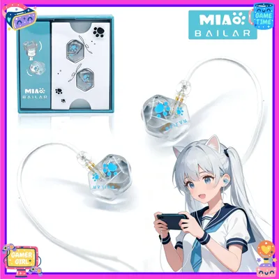 MiaoMiao Gaming Headset Kabelgebundene Kopfhörer HIFI Musik IEM In-Ear-Kopfhörer Typ C 3,5 mm mit abnehmbarem Kabel mit Geräuschunterdrückung