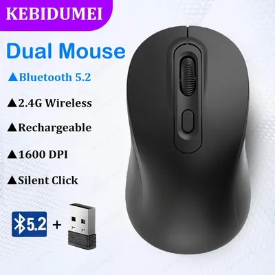 Bluetooth 5.2 Maus 2,4G Drahtlose Maus Wiederaufladbare Dual Modus Gaming Maus Stille Maus 1600DPI Mäuse Für PC Laptop macBook Pro