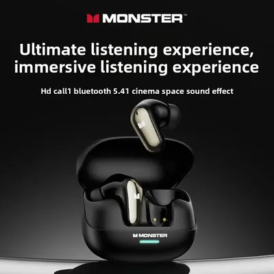 Neue Monster MQT52 TWS Drahtlose Bluetooth 5,4 Headset HIFI Stereo Musik Gaming Kopfhörer Sprechen Noise Cancelling Ohrhörer