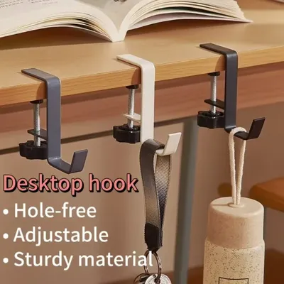 1/2 stücke Einstellbare Keine Punch Metall Haken Gaming Headset Aufhänger Student Rucksack Lagerung Hängen Haken Einstellbare Schreibtisch Rand Haken