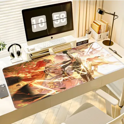 Wuthering Waves HD-Druck Pretty Augusta Mauspad Gamer Anime Tastatur Pad Mousepad Gaming Laptop Büro Overlock Schreibtischunterlage