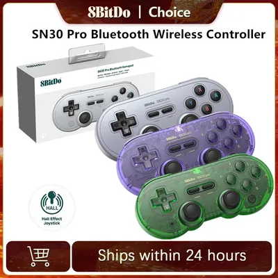 8Bitdo SN30 Pro Bluetooth Wireless Gaming Controller mit Hall-Effekt für Switch 2 MacOS Android Raspberry Pi Windows Steam Deck