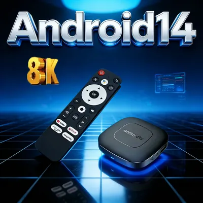 Android 14 Smart TV Box T1 8K TV Box Quad Core Allwinner H313 8G+128GB Set-Top-Box Google Assistant Netflix Media Player TV Box