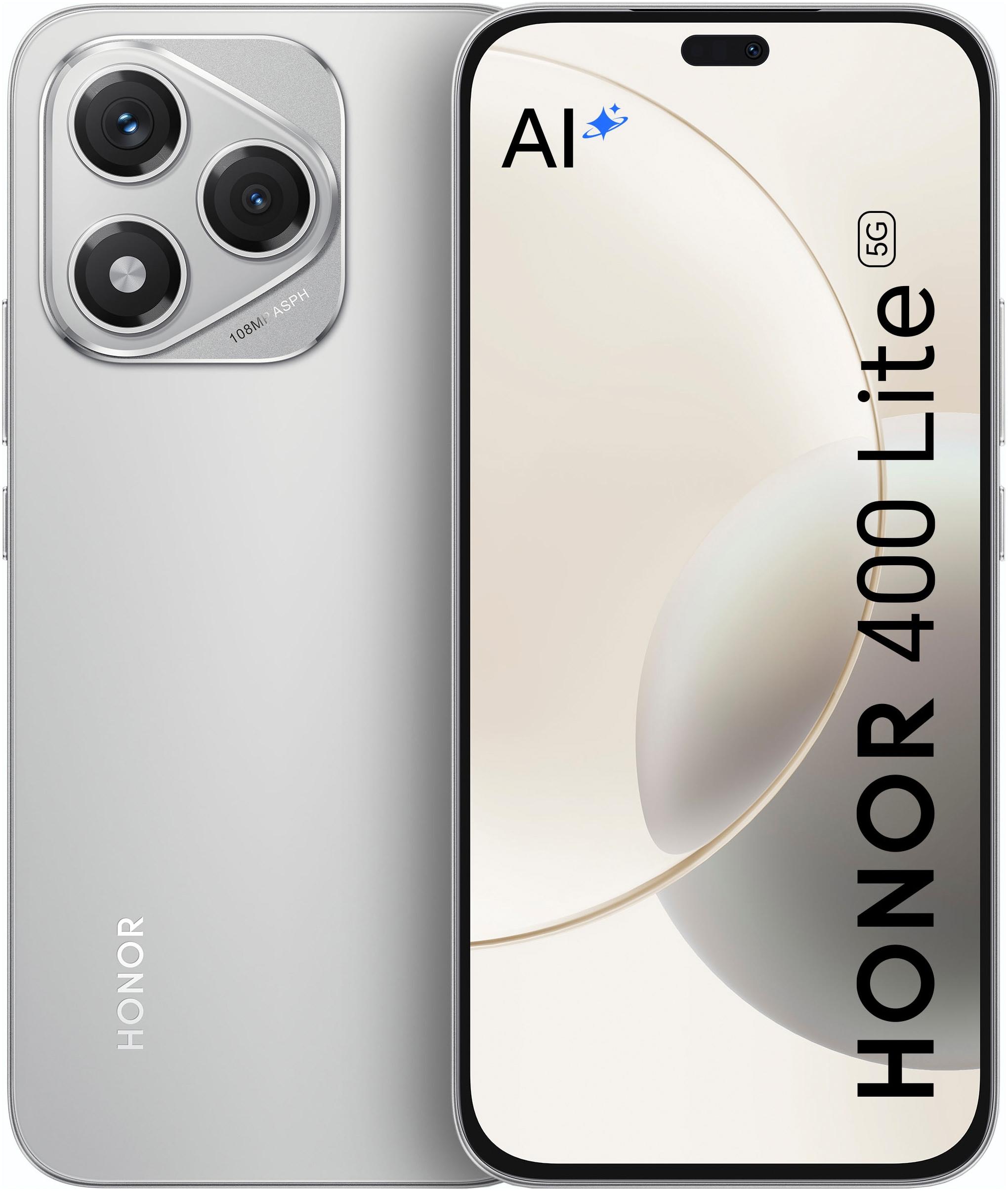 HONOR Smartphone "400 Lite", Energieeffizienz: B (A-G), grau (velvet grau), 256 GB, Mobiltelefone