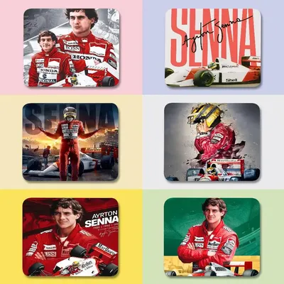 1PC Ayrton Tacing Driver Senna Kleines Mauspad Gaming Laptop Mousepad Gamer Teppich Tastaturmatte Schreibtischschutz Cartoon Mause