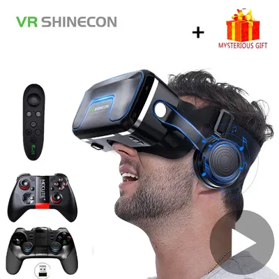 VR Shinecon 10.0 Helm 3D Brille Virtual Reality Casque Für Smartphone Smartphone Brille Headset Viar Videospiel Fernglas