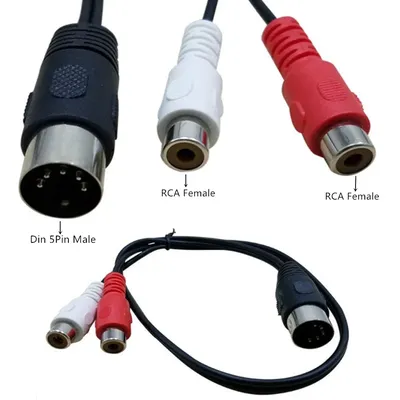 Din 5-poliger Stecker auf 2 Cinch-Buchsen, professionelles Audiokabel für Bang & Olufsen, Naim, Quad.Stereosysteme